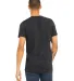 BELLA+CANVAS 3005 Cotton V-Neck T-shirt in Chrcl black slub back view