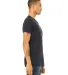 BELLA+CANVAS 3005 Cotton V-Neck T-shirt in Chrcl black slub side view