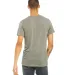 BELLA+CANVAS 3005 Cotton V-Neck T-shirt in Stone marble back view