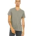 BELLA+CANVAS 3005 Cotton V-Neck T-shirt in Stone marble front view
