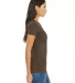 BELLA 6004 Womens Favorite T-Shirt in Heather brown side view