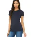 BELLA 6004 Womens Favorite T-Shirt in Heather navy front view