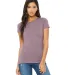 BELLA 6004 Womens Favorite T-Shirt in Heather purple front view