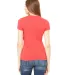 BELLA 6004 Womens Favorite T-Shirt in Heather red back view