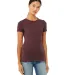 BELLA 6004 Womens Favorite T-Shirt in Heather maroon front view