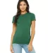 BELLA 6004 Womens Favorite T-Shirt in Hthr grass green front view