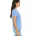 BELLA 6405 Ladies Relaxed V-Neck T-shirt in Blue triblend side view
