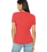 BELLA 6405 Ladies Relaxed V-Neck T-shirt in Red triblend back view