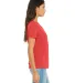 BELLA 6405 Ladies Relaxed V-Neck T-shirt in Red triblend side view