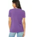 BELLA 6405 Ladies Relaxed V-Neck T-shirt in Purple triblend back view