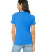 BELLA 6405 Ladies Relaxed V-Neck T-shirt in Tr royal triblnd back view