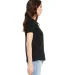 BELLA 6405 Ladies Relaxed V-Neck T-shirt in Solid blk trblnd side view