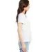BELLA 6405 Ladies Relaxed V-Neck T-shirt in Solid wht trblnd side view