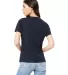 BELLA 6405 Ladies Relaxed V-Neck T-shirt in Solid nvy trblnd back view