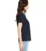 BELLA 6405 Ladies Relaxed V-Neck T-shirt in Solid nvy trblnd side view