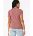 BELLA 6405 Ladies Relaxed V-Neck T-shirt in Mauve triblend back view