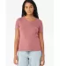 BELLA 6405 Ladies Relaxed V-Neck T-shirt in Mauve triblend front view