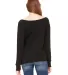 BELLA 7501 Womens Fleece Pullover Sweatshirt in Solid blk trblnd back view