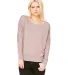 BELLA 8850 Womens Long Sleeve Dolman Top in Pebble front view