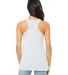 BELLA 8800 Womens Racerback Tank Top in White marble back view