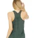 BELLA 8800 Womens Racerback Tank Top in Forest marble back view