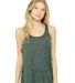 BELLA 8800 Womens Racerback Tank Top in Forest marble front view