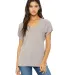 BELLA 8801 Womens Jersey Flowy Shirt in Pebble front view
