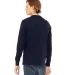 BELLA+CANVAS 3150 Mens Long Sleeve Henley Shirt in Navy back view