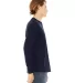 BELLA+CANVAS 3150 Mens Long Sleeve Henley Shirt in Navy side view