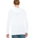BELLA+CANVAS 3512 Unisex Jersey Hooded T-Shirt in White back view