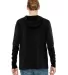 BELLA+CANVAS 3512 Unisex Jersey Hooded T-Shirt in Black back view