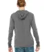 BELLA+CANVAS 3512 Unisex Jersey Hooded T-Shirt in Deep heather back view