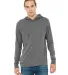 BELLA+CANVAS 3512 Unisex Jersey Hooded T-Shirt in Deep heather front view