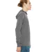 BELLA+CANVAS 3512 Unisex Jersey Hooded T-Shirt in Deep heather side view