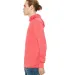 BELLA+CANVAS 3512 Unisex Jersey Hooded T-Shirt in Heather red side view