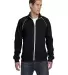 Canvas 3710 Mens Piped Track Jacket BLACK/ WHITE front view