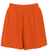 960 Ladies Wicking Mesh Short  in Orange front view