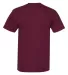 Alstyle 1701 Adult Tee BURGUNDY back view