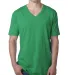 Next Level 3200 Fitted Short Sleeve V in Kelly green front view