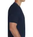 Next Level 3200 Fitted Short Sleeve V in Midnight navy side view