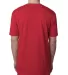 Next Level 3200 Fitted Short Sleeve V in Red back view