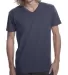 Next Level 3200 Fitted Short Sleeve V in Indigo front view