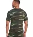 Code V 3907 Adult Camo Tee GREEN WOODLAND back view