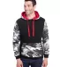 Code V 3967 Fashion Camo Hooded Sweatshirt BLK/ URBN WD/ RD front view