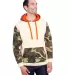 Code V 3967 Fashion Camo Hooded Sweatshirt NTRL/ GRN WD/ OR front view
