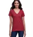 Next Level Apparel 4240 Women's Eco Performance V in Cardinal front view