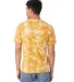 Alternative Apparel 1070 Unisex Go-To T-Shirt in Gold tie dye back view