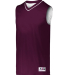 Augusta Sportswear 152 Adult Reversible Two-Color  in Maroon/ white side view