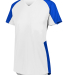 Augusta Sportswear 1522 Ladies' Cutter Jersey T-Sh in White/ royal front view