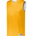 Augusta Sportswear 153 Youth Reversible Two-Color  in Gold/ white front view